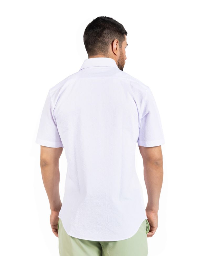 Men's Solid Seersucker Short Sleeve Shirt