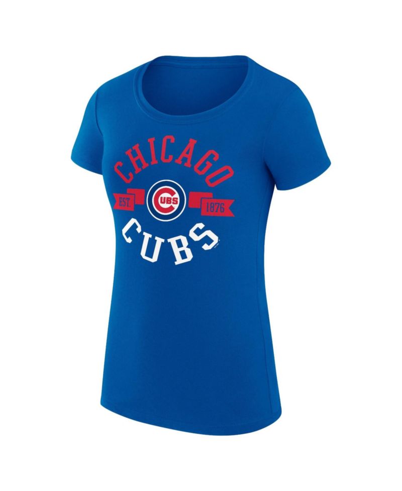 Women's Royal Chicago Cubs Super-Slim Fit Lightweight City Graphic T-Shirt