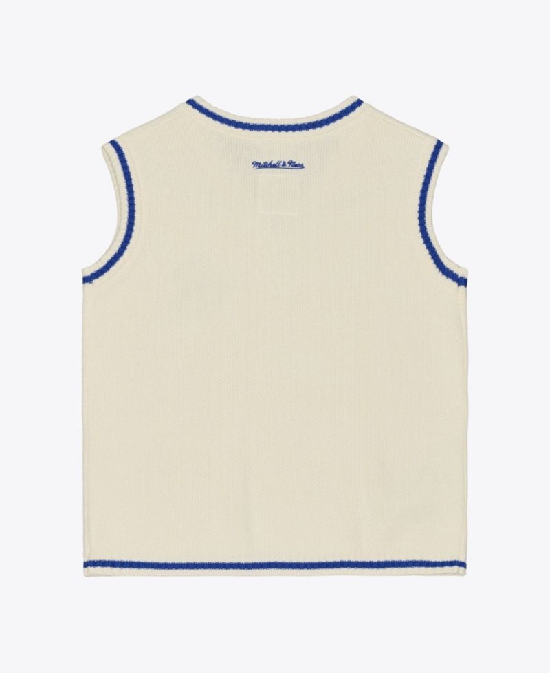 Women's Cream Buffalo Bills Retro Roots V-Neck Sweater Vest