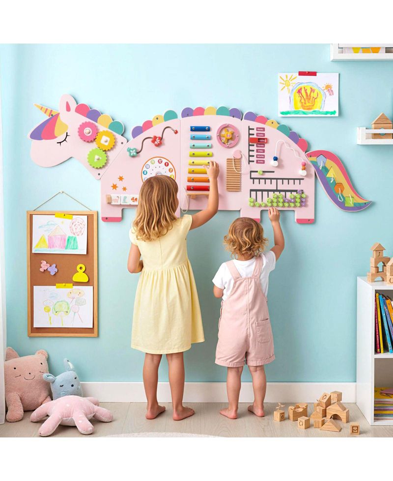 11-in-1 Montessori Wall-Mounted Busy Board