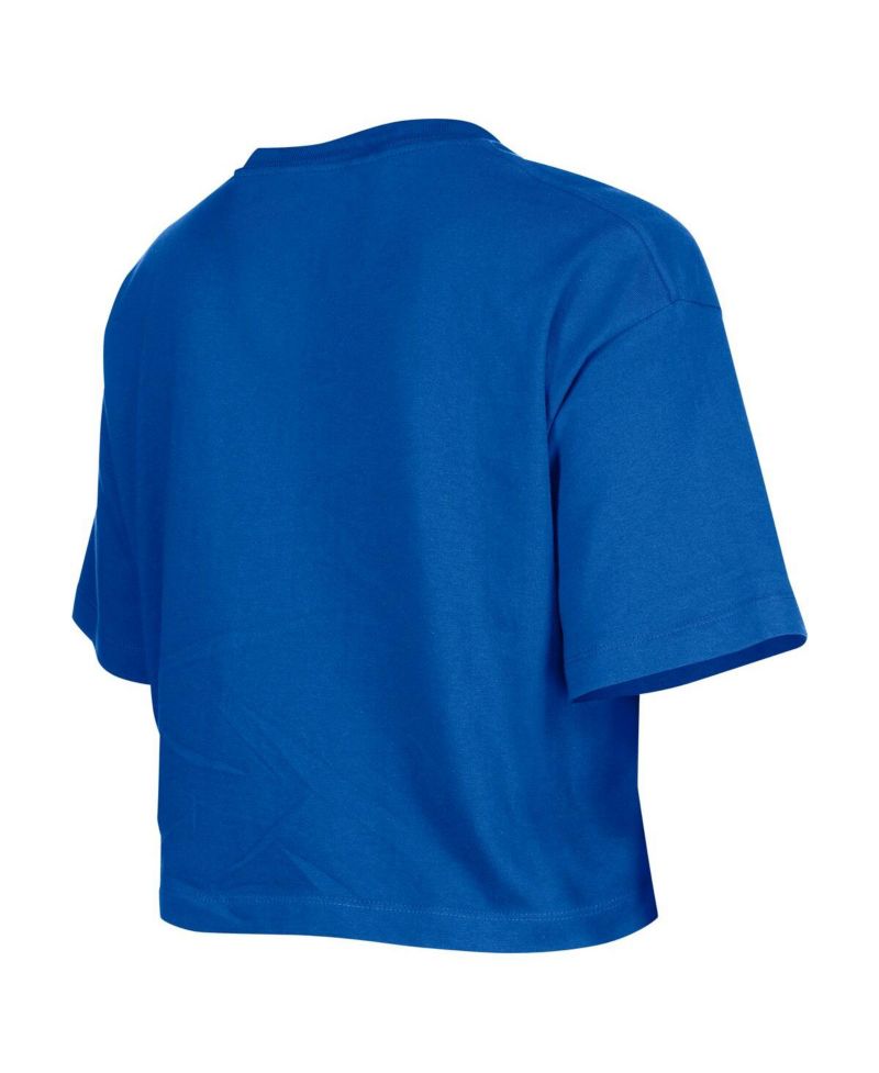 Women's Royal Golden State Warriors Oversized Boxy Crop T-Shirt