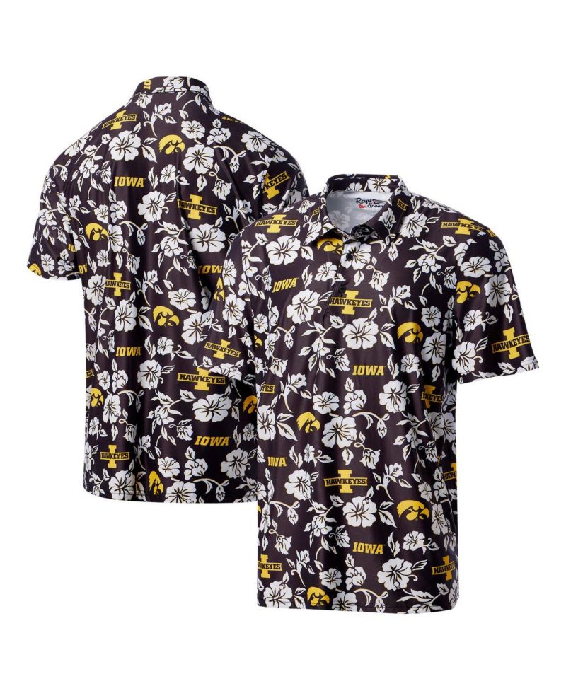 Men's Black Iowa Hawkeyes Performance Polo Shirt