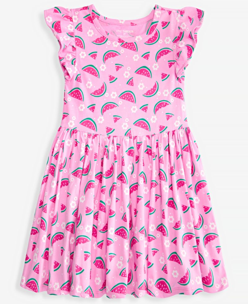 Toddler Girls' 12M-5T Watermelon-Print Dress