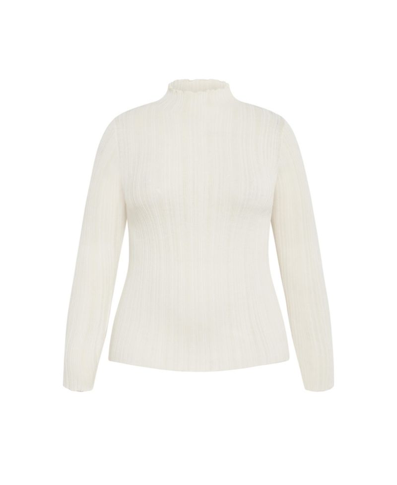 Plus Size Crinkle Knit Sweater