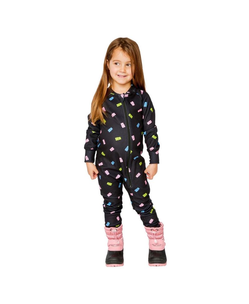 Baby Girls(6M-24M) One Piece Thermal Underwear Printed Gummy Bears