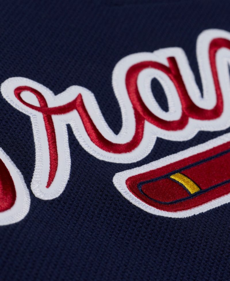 Men's Mitchell Ness Andruw Jones Navy Atlanta Braves Authentic Batting Practice Jersey