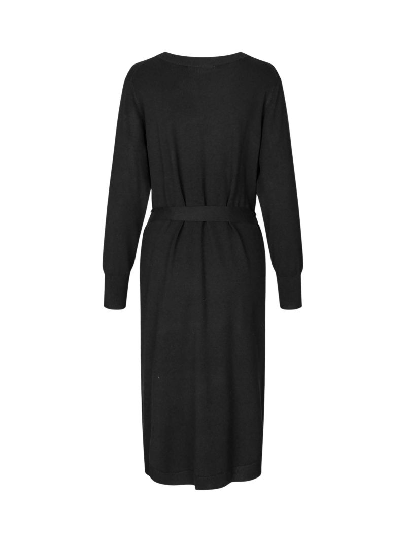 Women's Long Sleeve Belted Waist Dress