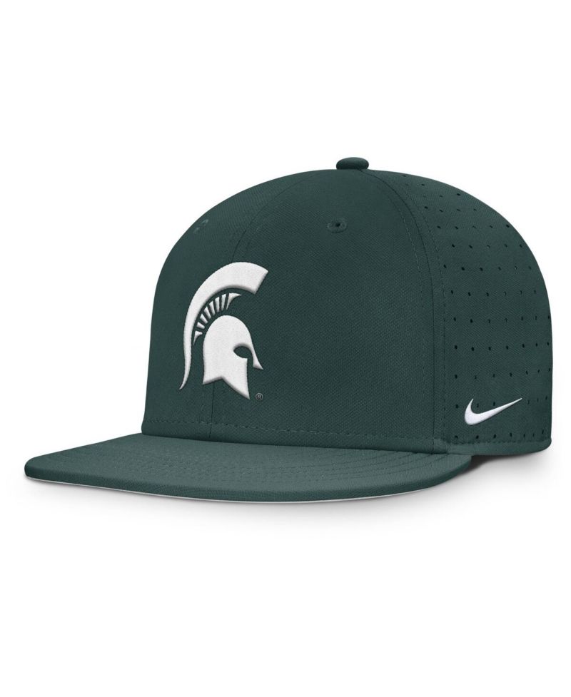 Men's Green Michigan State Spartans On-Field Dugout True Performance Fitted Hat