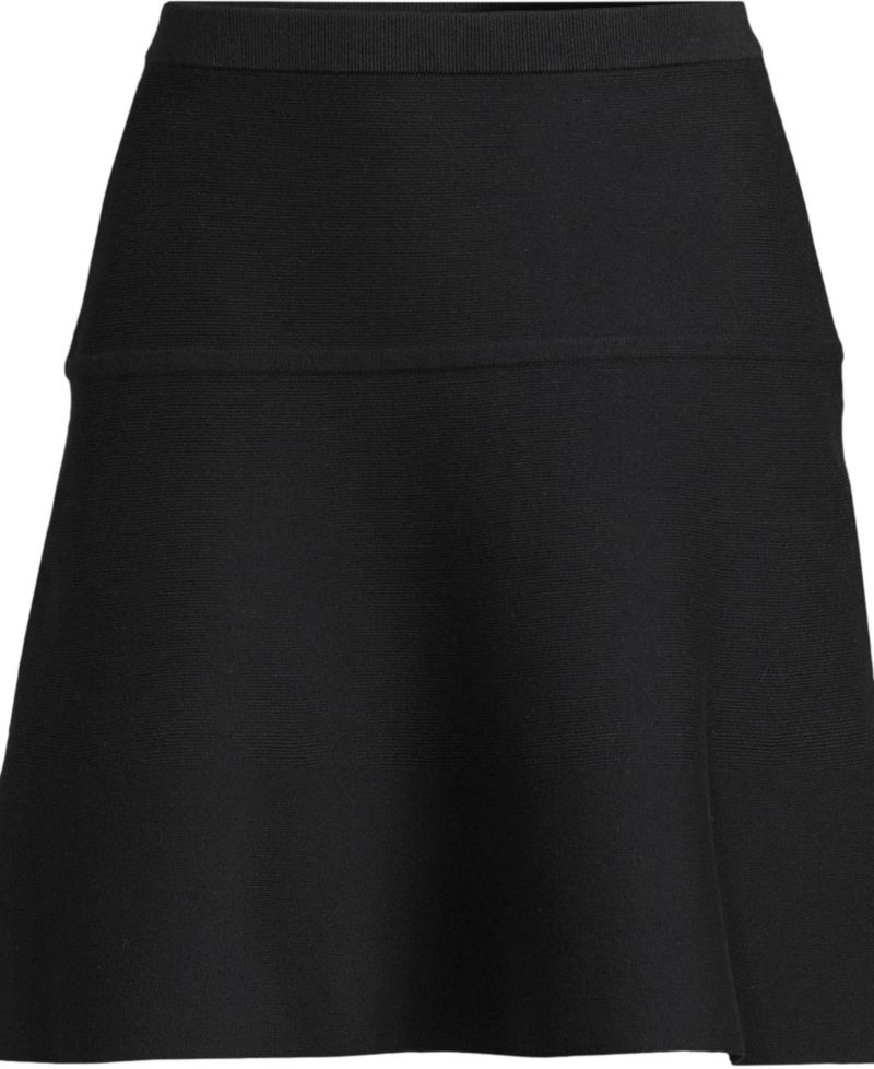 Women's Fine Gauge Cotton Sweater Above the Knee Circle Skirt