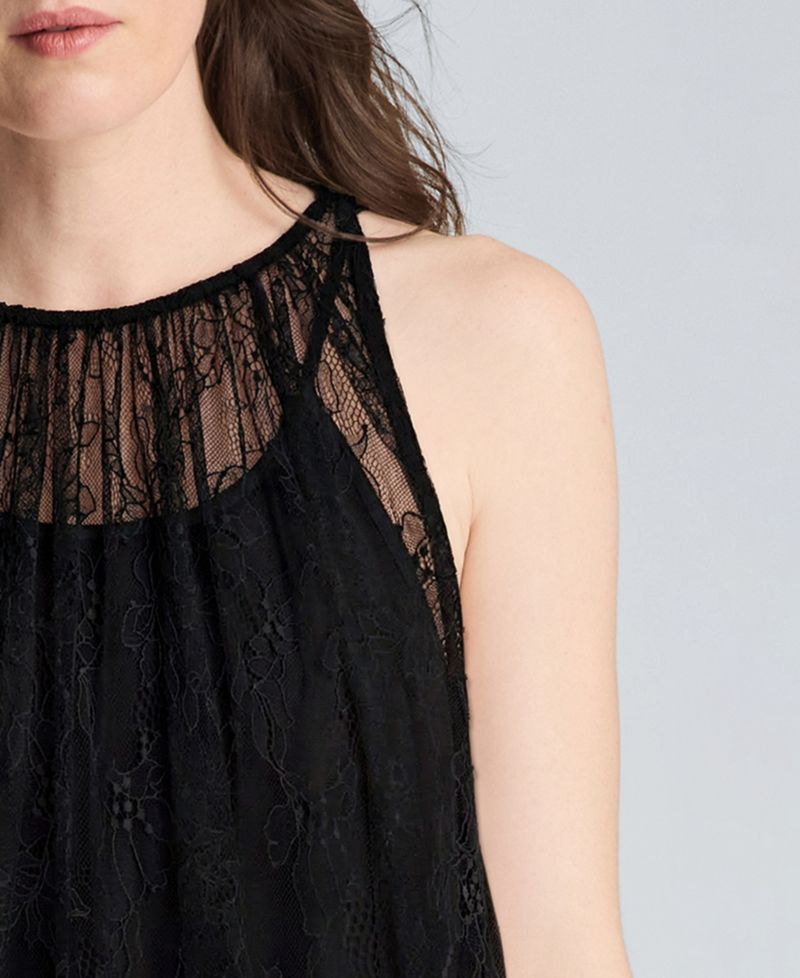 Women's Lace Halter Neck Maxi Dress