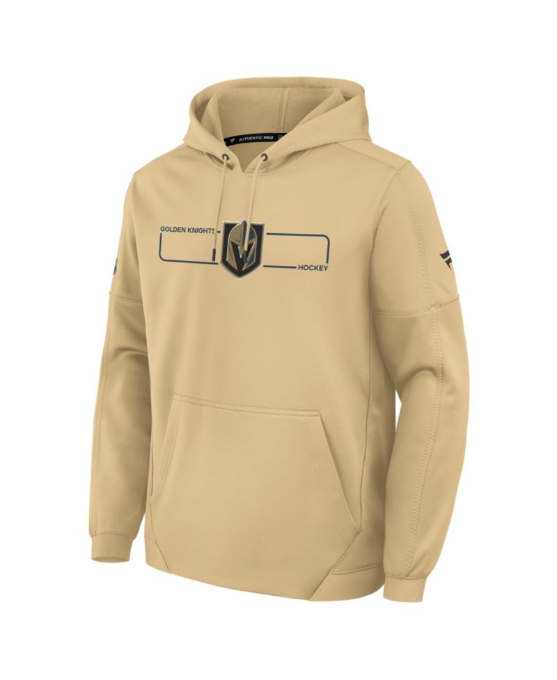 Men's Gold Vegas Golden Knights Authentic Pro Rink Fleece Pullover Hoodie