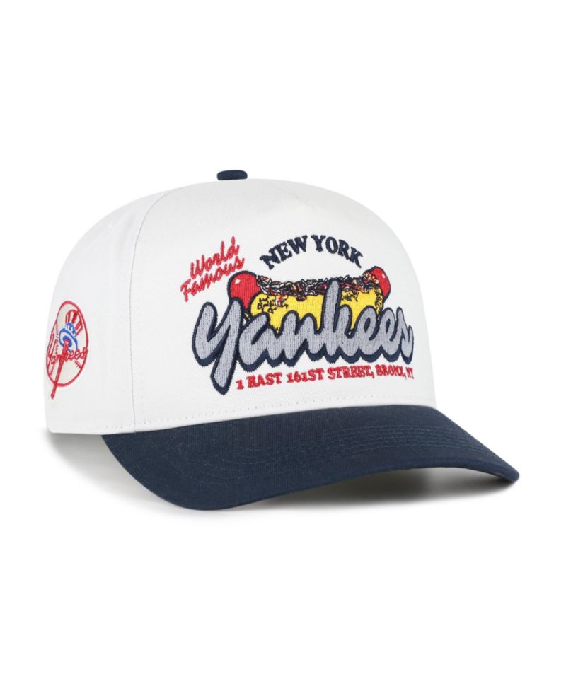 Men's '47 White/Navy New York Yankees Glizzy Collection Hitch Adjustable Hat
