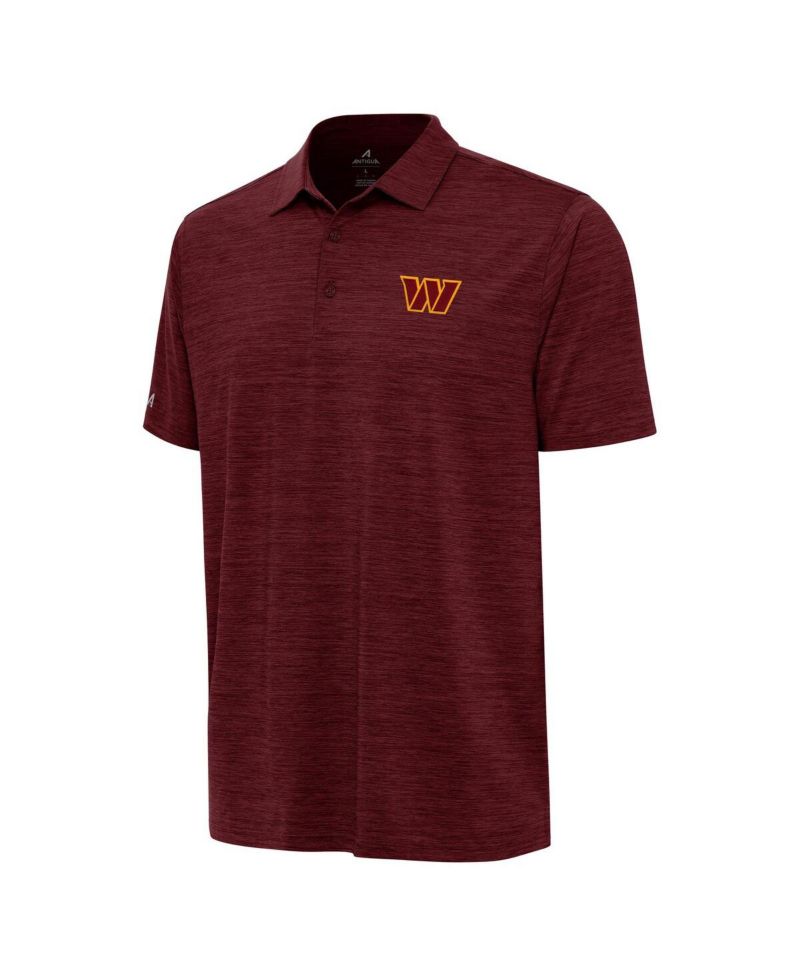 Men's Heather Burgundy Washington Commanders Layout Polo Shirt