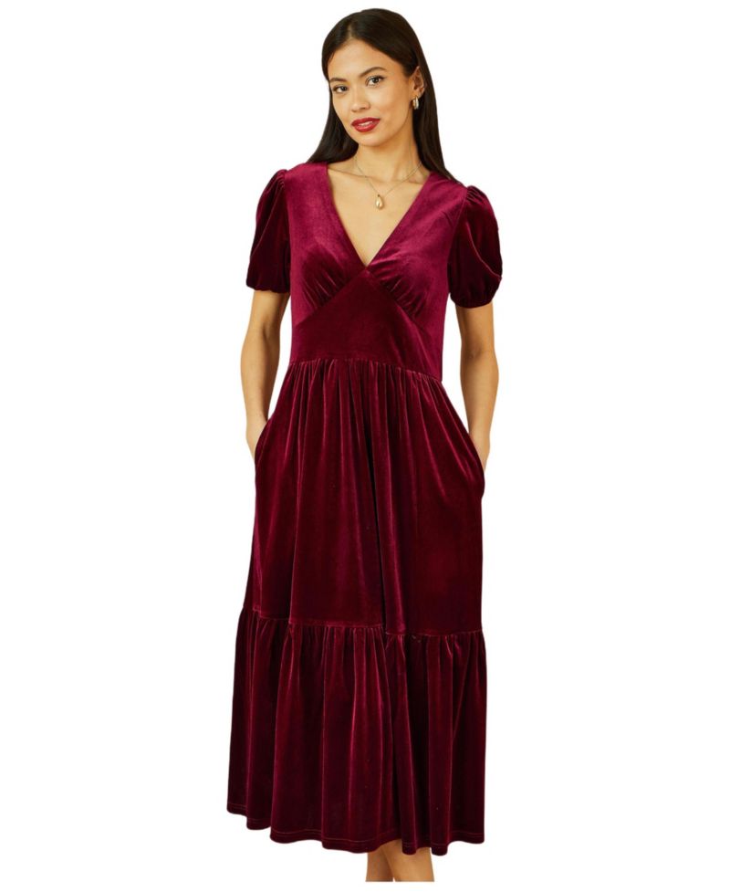 Women's Velvet Midi Dress