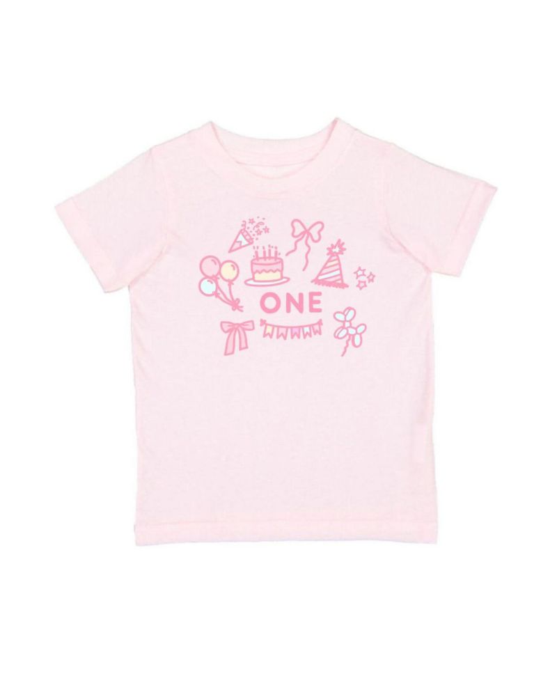 Baby Girls 1st Birthday Icon Short Sleeve T-Shirt