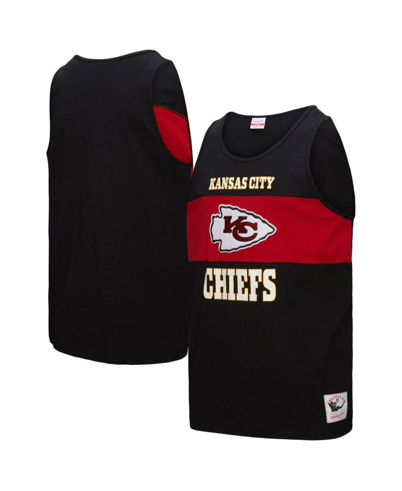 Men's Black Kansas City Chiefs Retro Color Block Tank Top