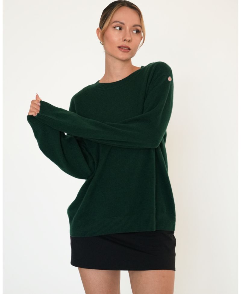 Women's Beau Oversized Crewneck Cashmere Sweater