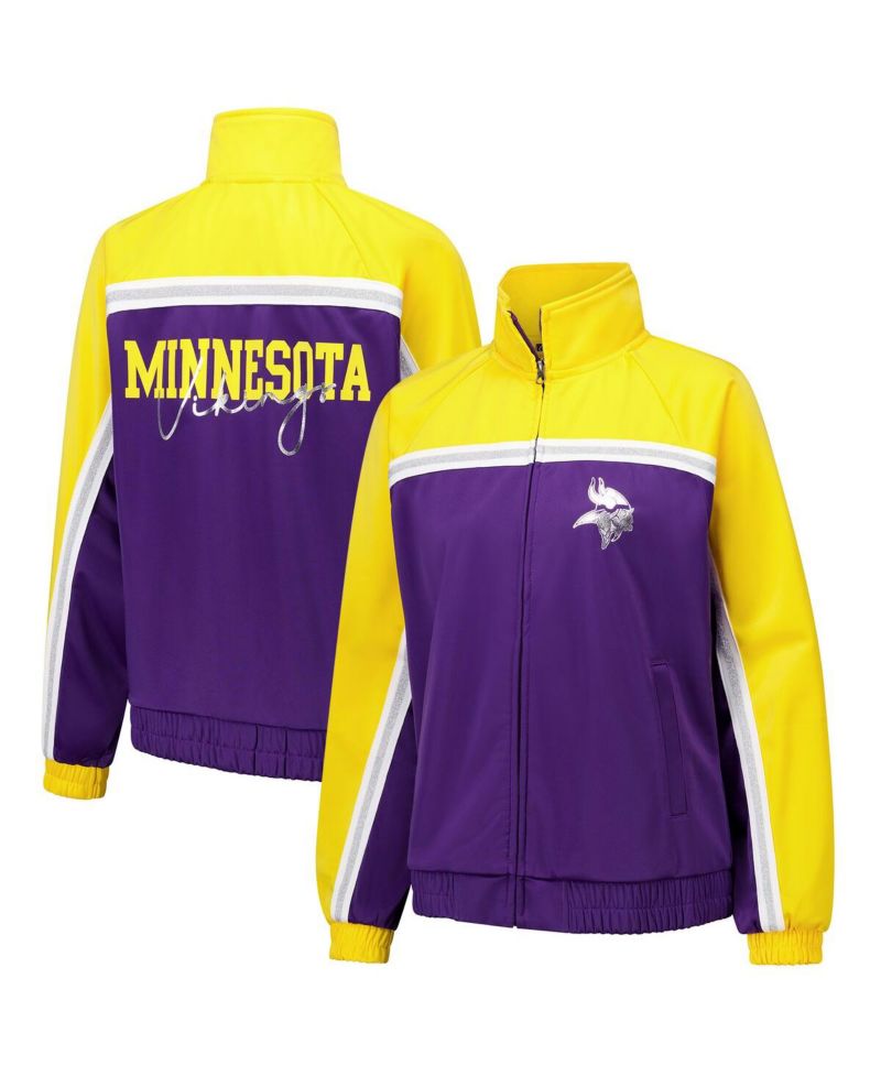 Women's Purple Minnesota Vikings Post Game Full-Zip Track Jacket