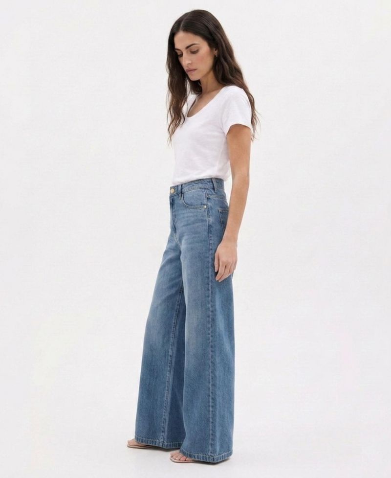 Women's Poppy High Rise Wide Leg Jeans