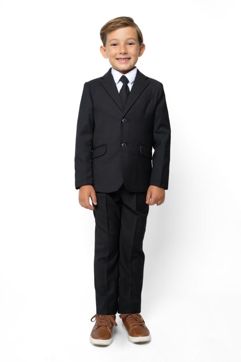 Комплект костюма Big Boys 007 Slim Fit из 5 предметов: рубашка, галстук, пиджак, жилет и брюки