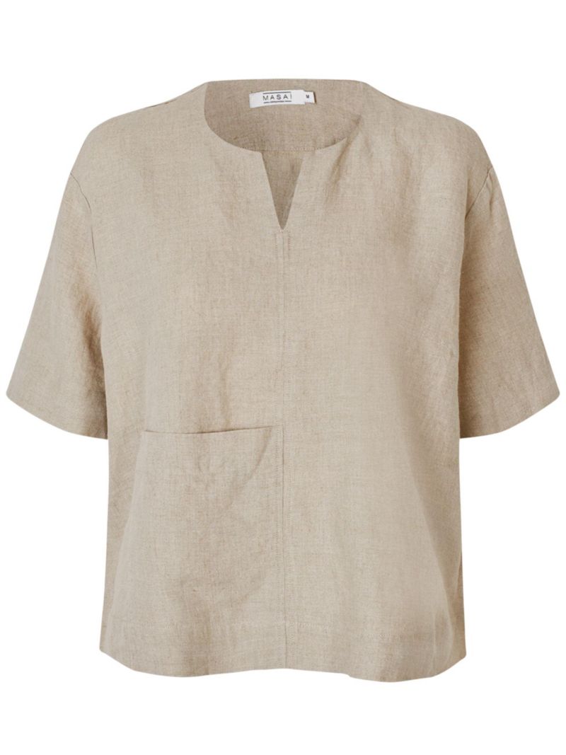 Women's Madolorea Linen Short Sleeve Tunic Top