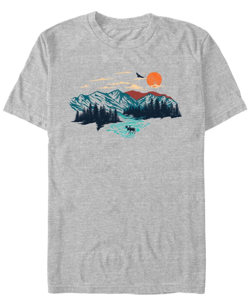 Men's Generic Additude Natural Outdoors Short Sleeves T-shirt