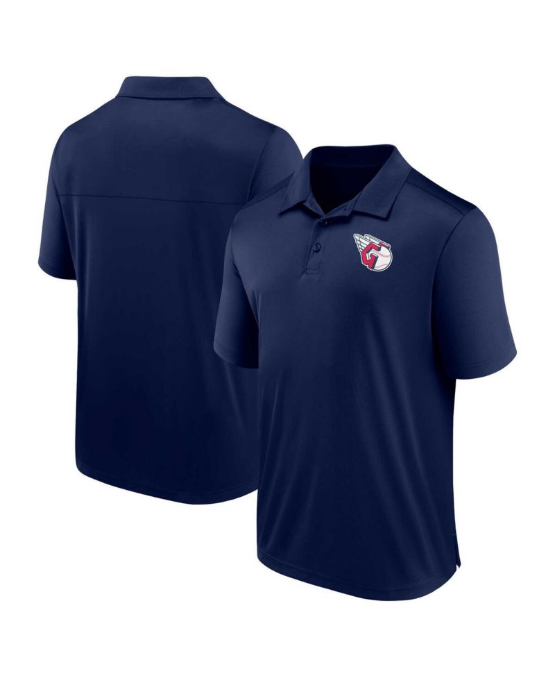 Men's Navy Cleveland Guardians Logo Polo Shirt