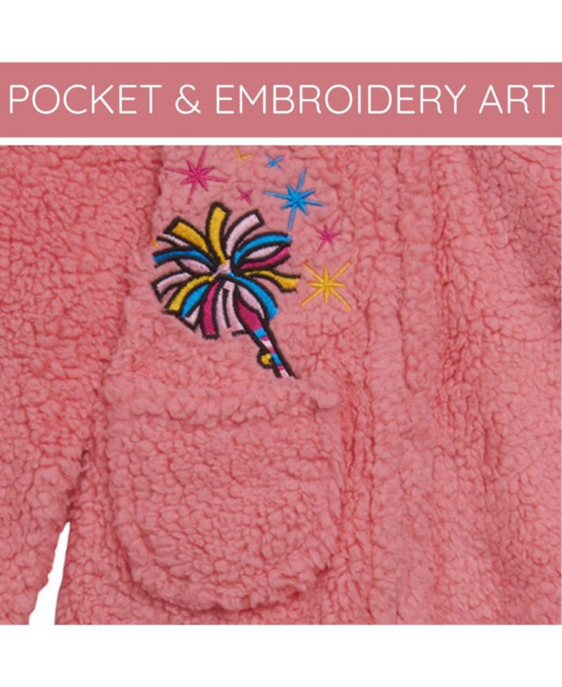 Baby Girls (Newborn - 24M) Cozy Sherpa Zip Up Cosplay Costume Coverall