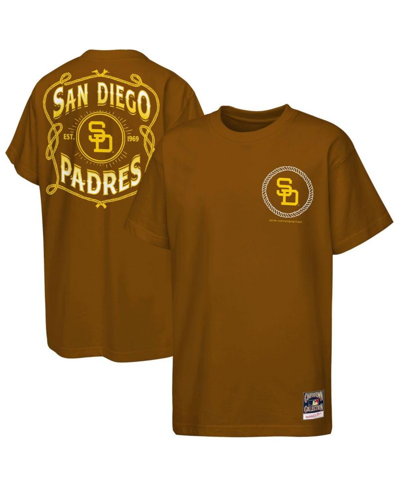 Big Boys and Girls Brown San Diego Padres Cooperstown Rodeo Rope T-Shirt