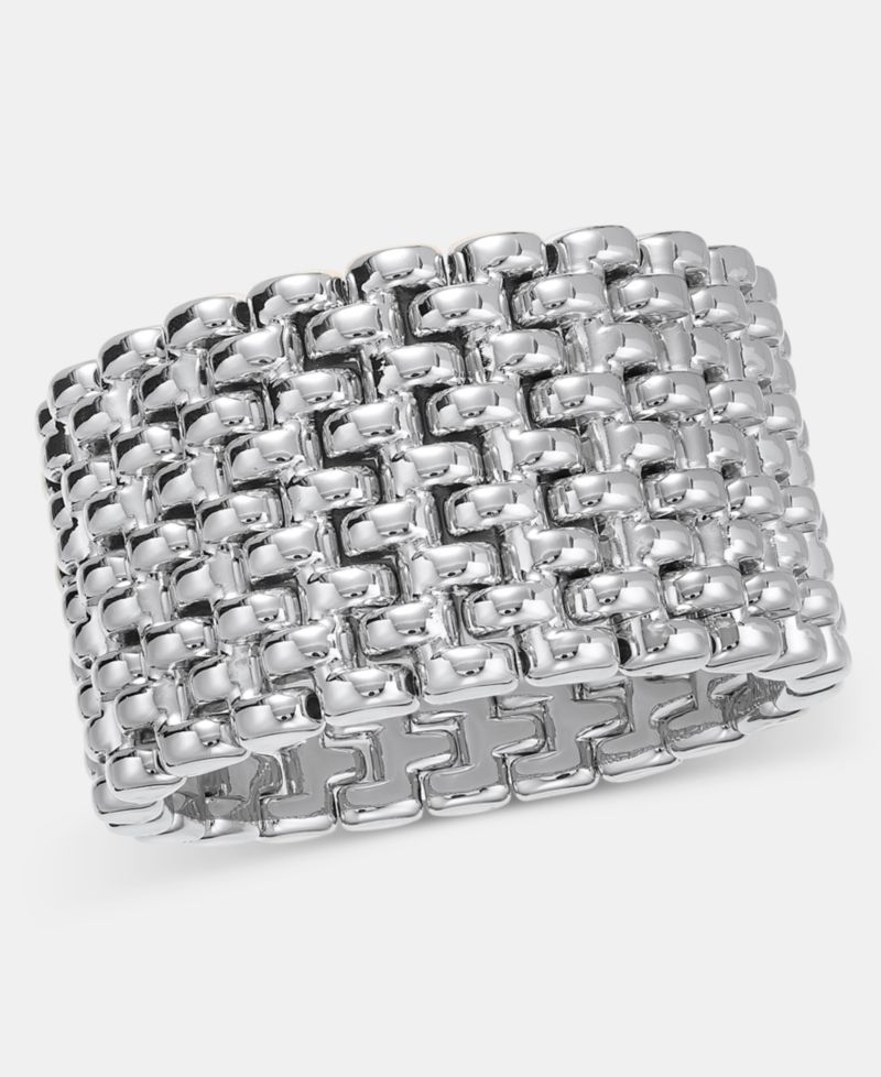 Woven Metal Bold Stretch Bracelet