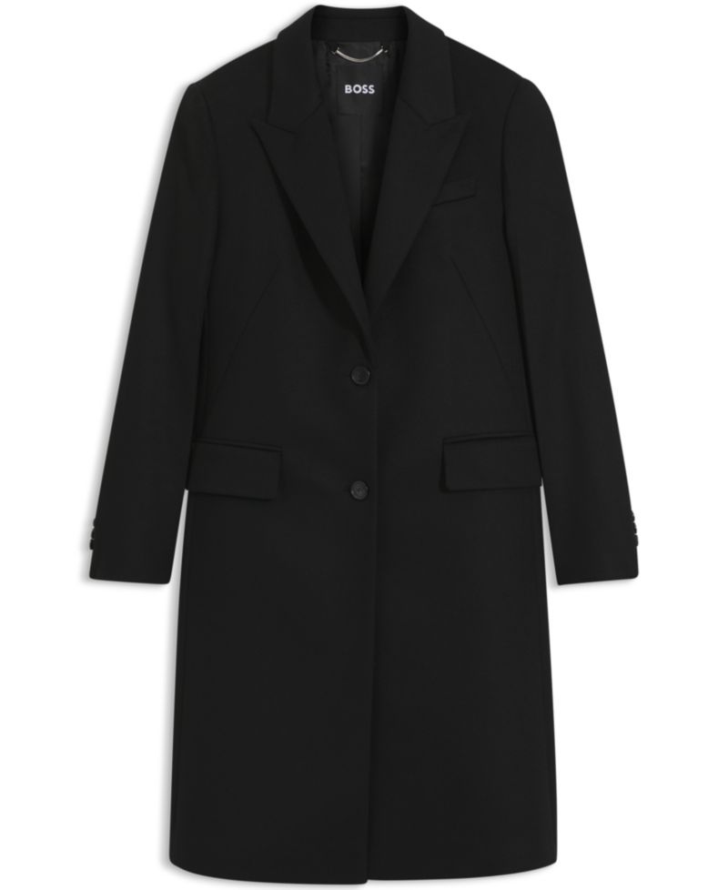 BOSS by Women's Classin1 Peaked-Lapel Single-Breasted Formal Coat