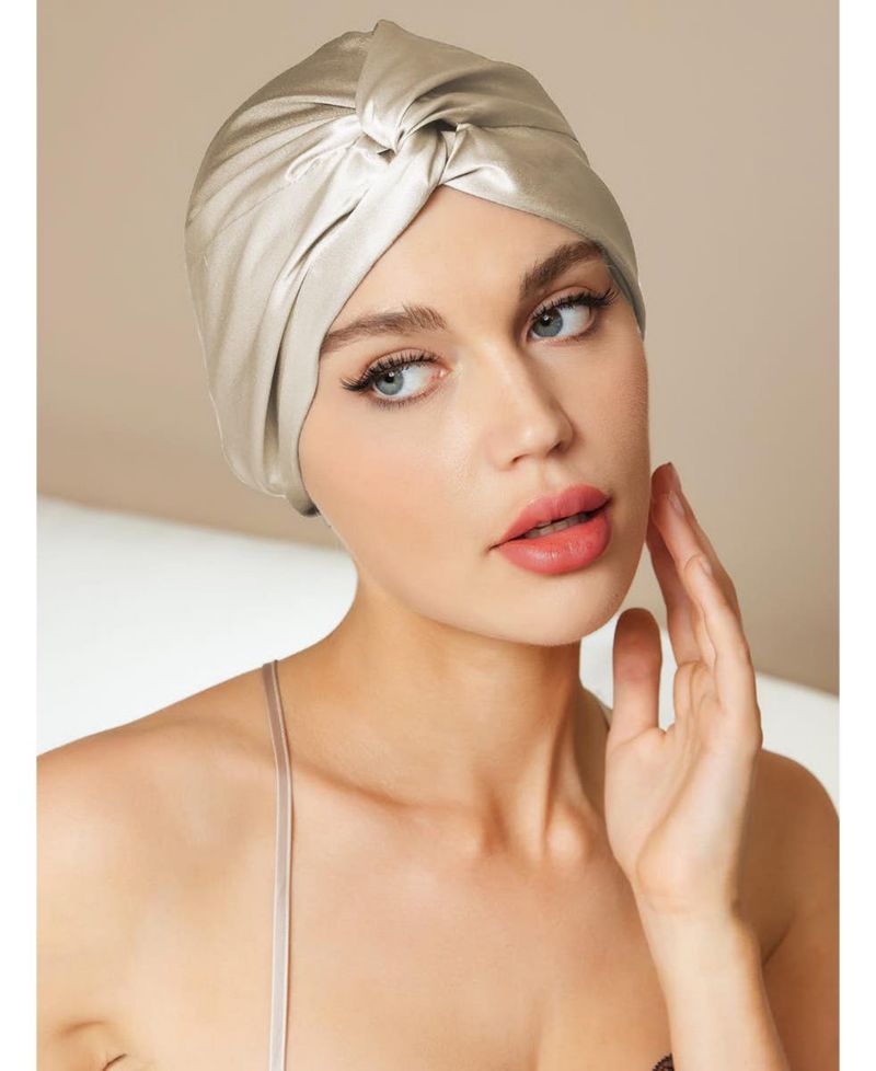 Pure Silk Knot-Front Hair Bonnet