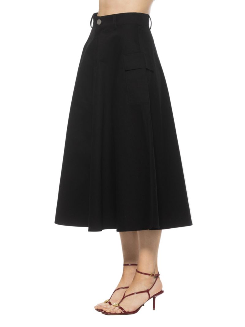 Women's Avery Cargo Midi Skirt with Belt Loops