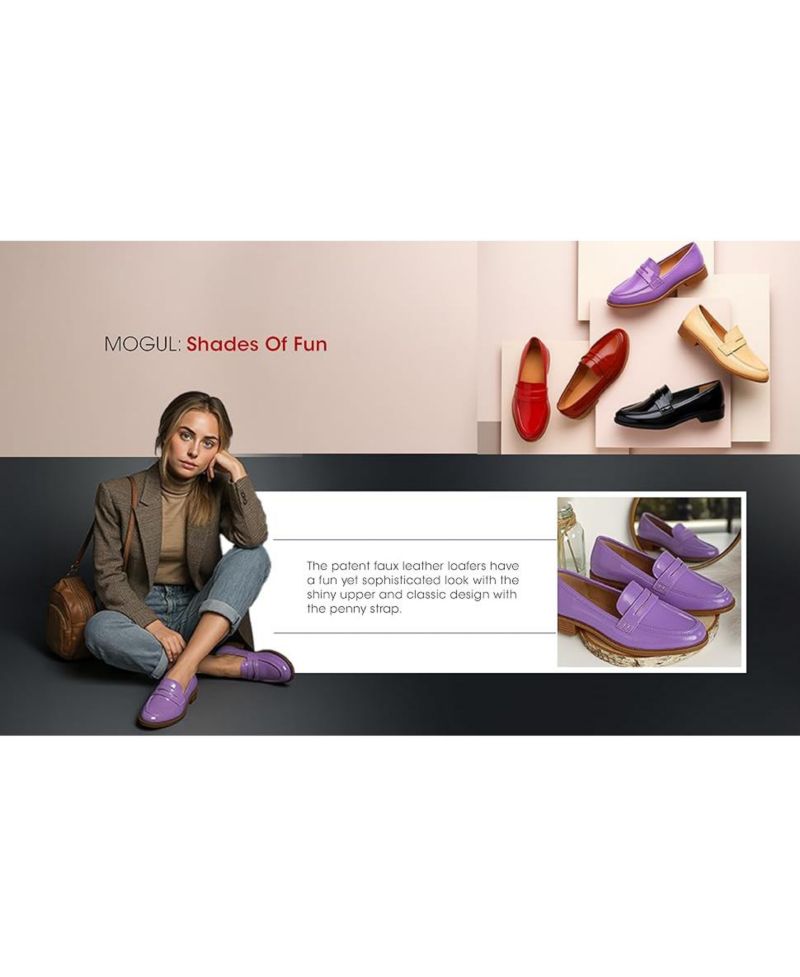 Womens Mogul Penny Strap Detail s Loafer