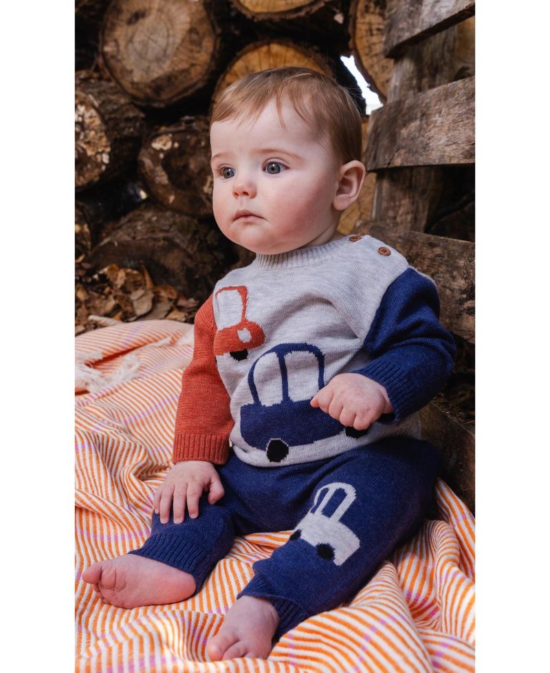 Baby Boys ( 3M to 24 M ) Knitted Top and Pants Set