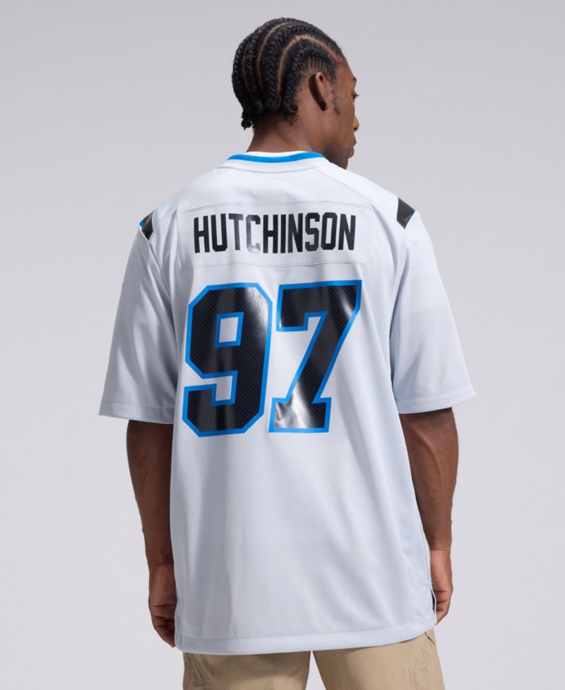 Men's Aidan Hutchinson Silver Detroit Lions 2026 Rivalries Collection Game Jersey