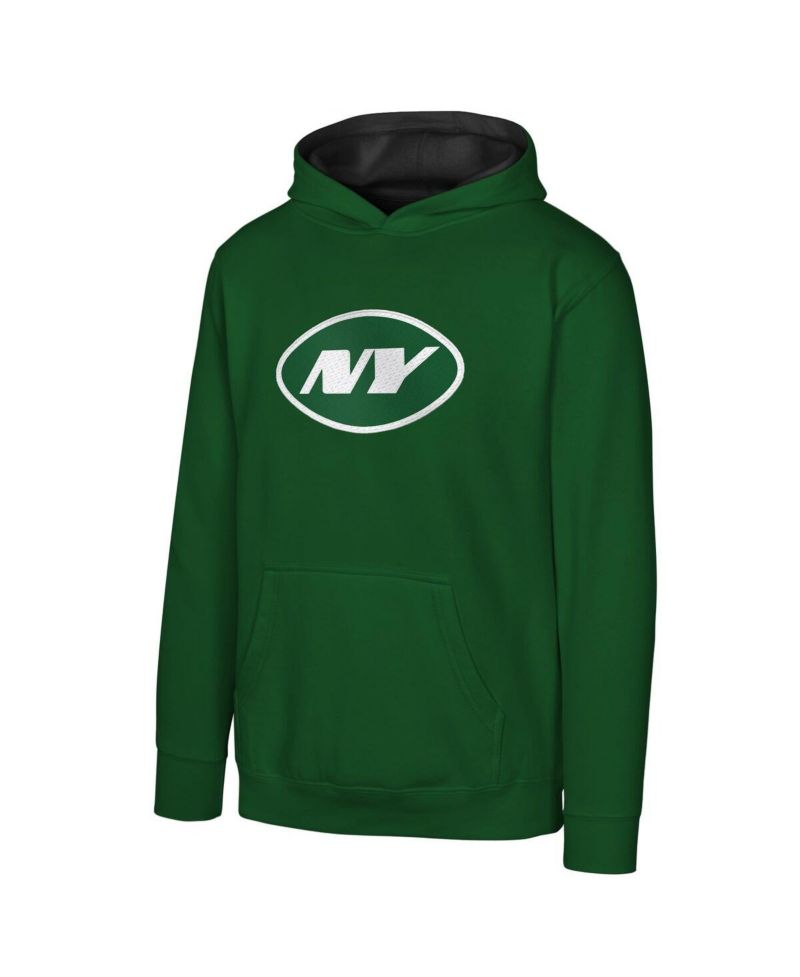 Big Boys and Girls Green New York Jets Prime Pullover Hoodie