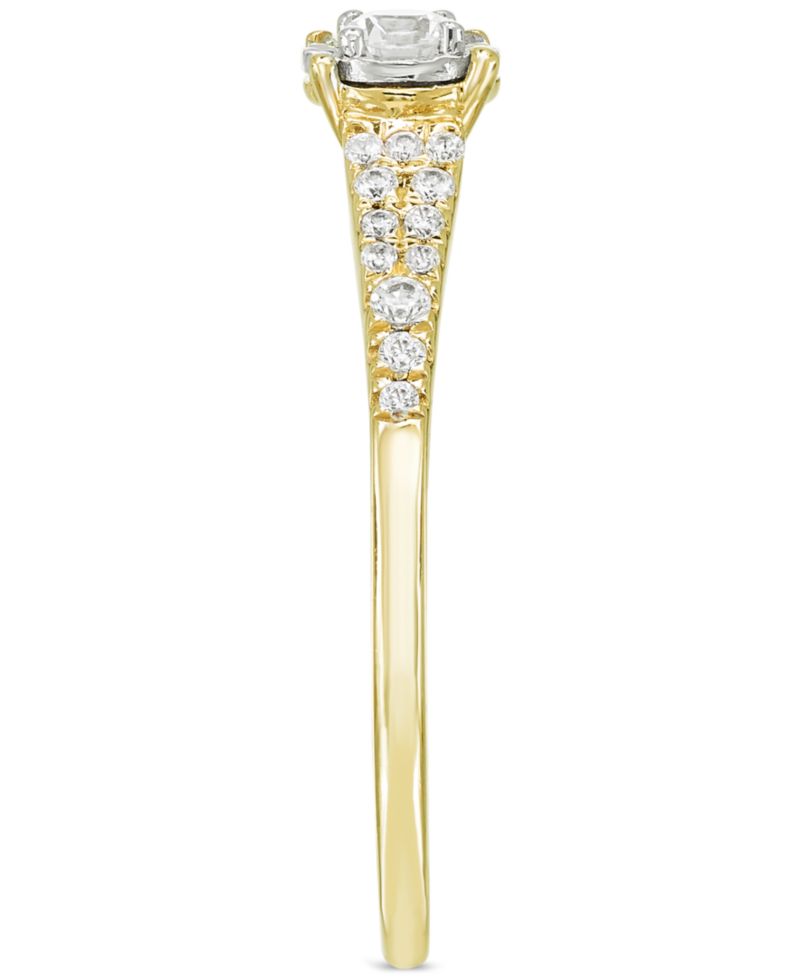 Diamond Pav&eacute; Tapered Engagement Ring (1/4 ct. t.w.) in 14k Gold