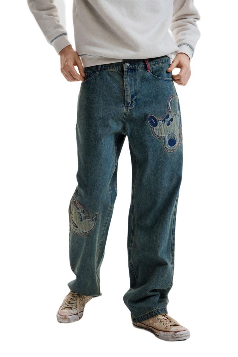 Men's Disney patch jeans