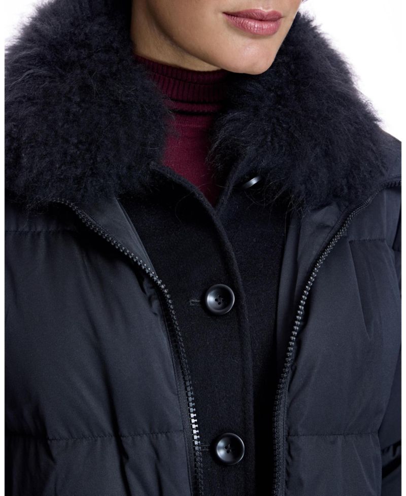Women's Cashmere-Trimmed Puffer