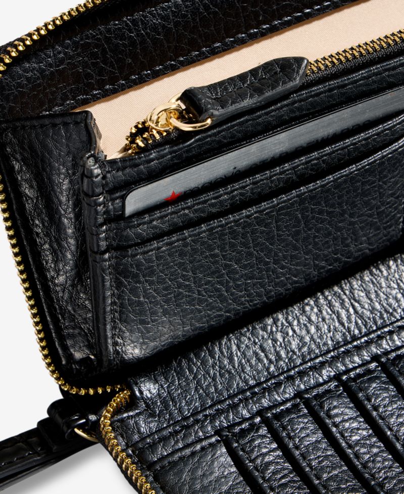 Hazell Croco-Embossed Zip Around Wallet