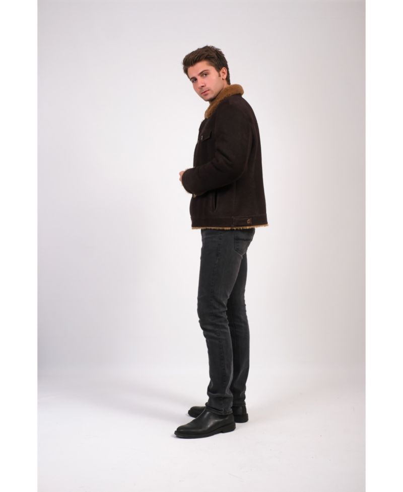 Men's Alfie Shearling Suede Jacket