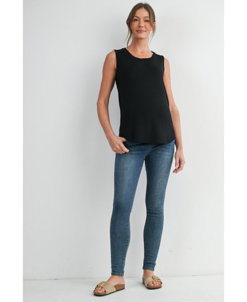 Maternity Nursing Scoop-Neck Sleeveless Tank Top