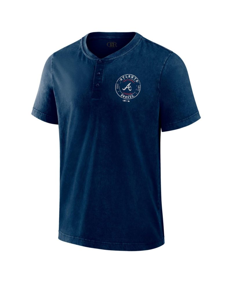 Men's Atlanta Braves Washed Henley Shirt