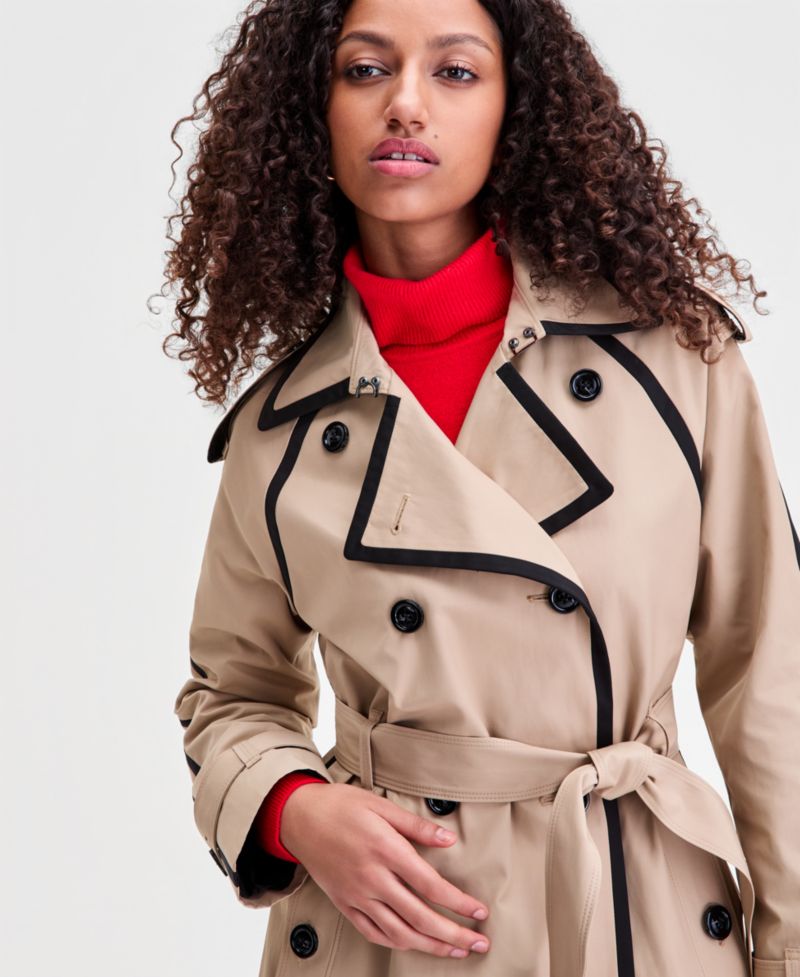 Women's Double-Breasted Belted Trench Coat