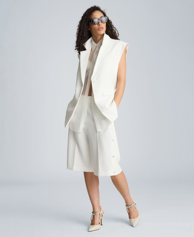 Women's Sleeveless Vest with Removable Sheer Shirt