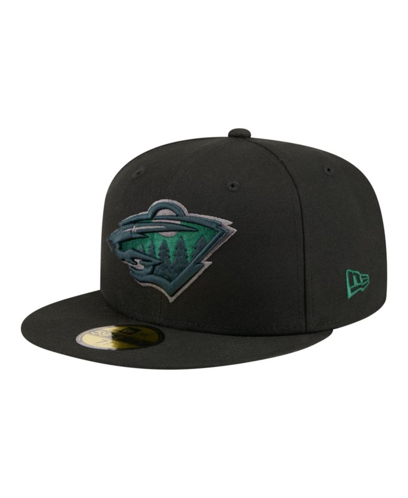 Men's Black Minnesota Wild Color Pop 59FIFTY Fitted Hat