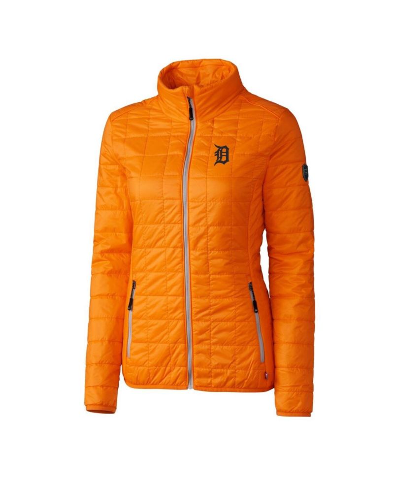 Women's Orange Detroit Tigers Rainier PrimaLoft Eco Full-Zip Puffer Jacket