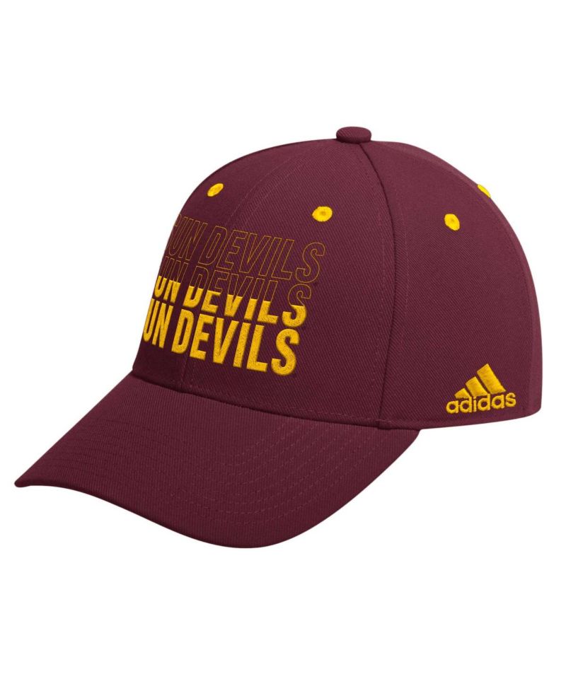 Men's Maroon Arizona State Sun Devils Seasonal Half Font Adjustable Hat