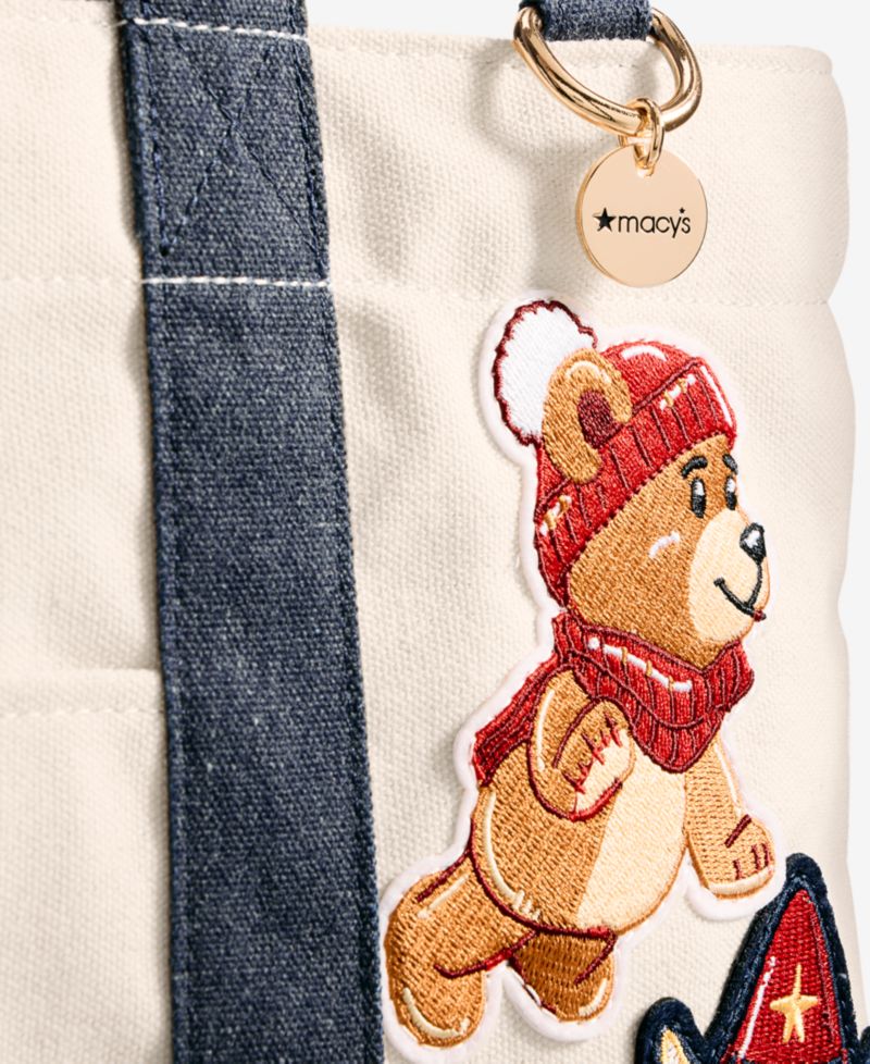100th Thanksgiving Day Parade Large Balloon Character Patch Canvas Tote Bag